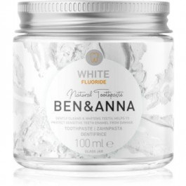   BEN&ANNA Natural Toothpaste White Fluoride зубна паста в скляній банці з фтором 100 мл