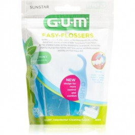   Sunstar GUM Easy Floessers делікатна зубна нитка з фтором та ментолом 30 кс