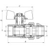 KOER Кран с американкой 1/2антипротечка" (KOER KR.227.W-Gi) белый (KR0190) - зображення 2