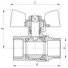 KOER Кран шаровый  3/4" ГШБ (KR.218.W) белый (KR0183) - зображення 2