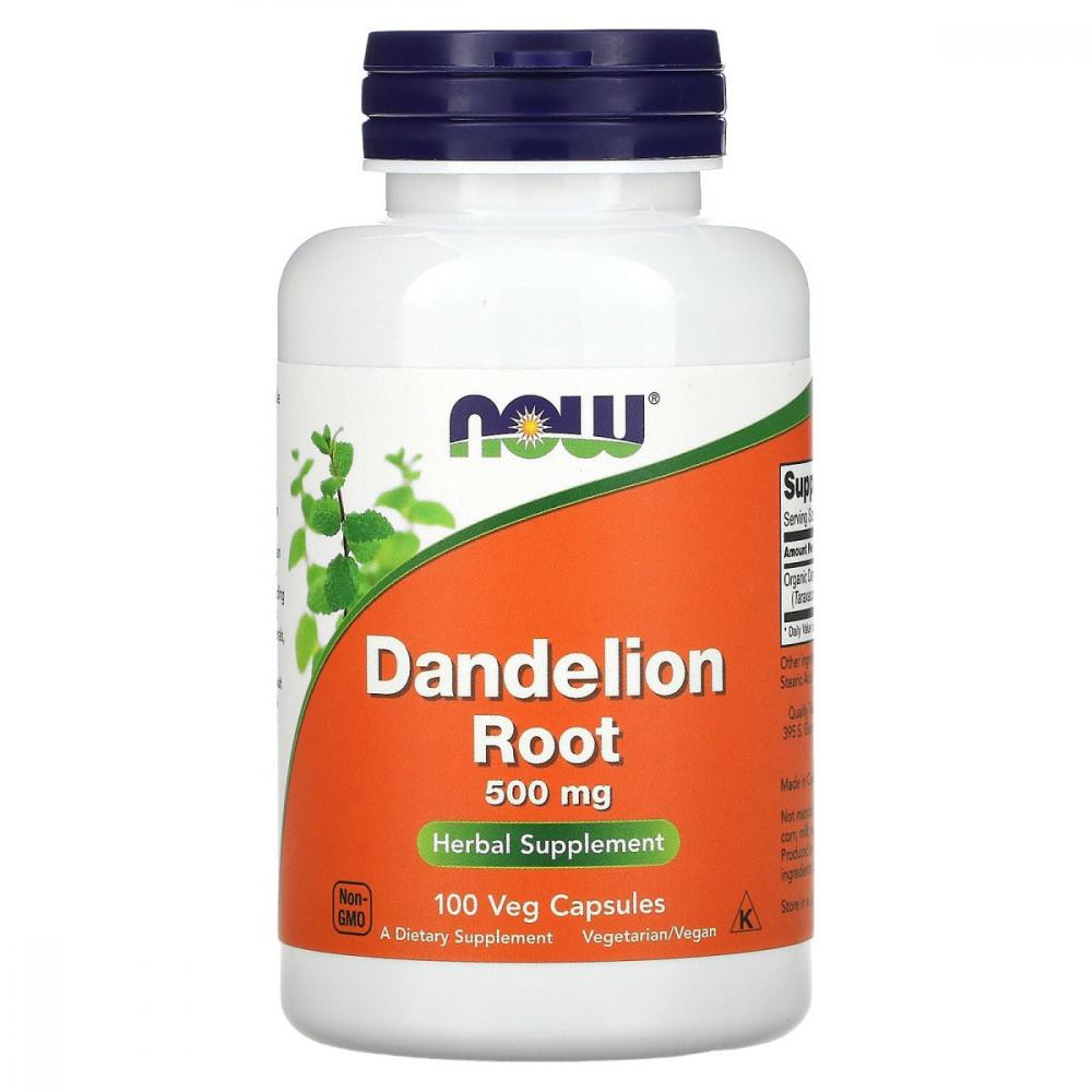 Now Корінь кульбаби (Dandelion Root) 500 мг 100 капсул - зображення 1