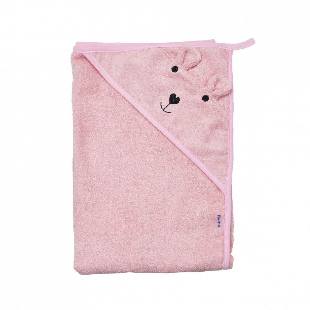 Twins Детское полотенце  Bear 100x100 Pink (1530-PTB-08) - зображення 1