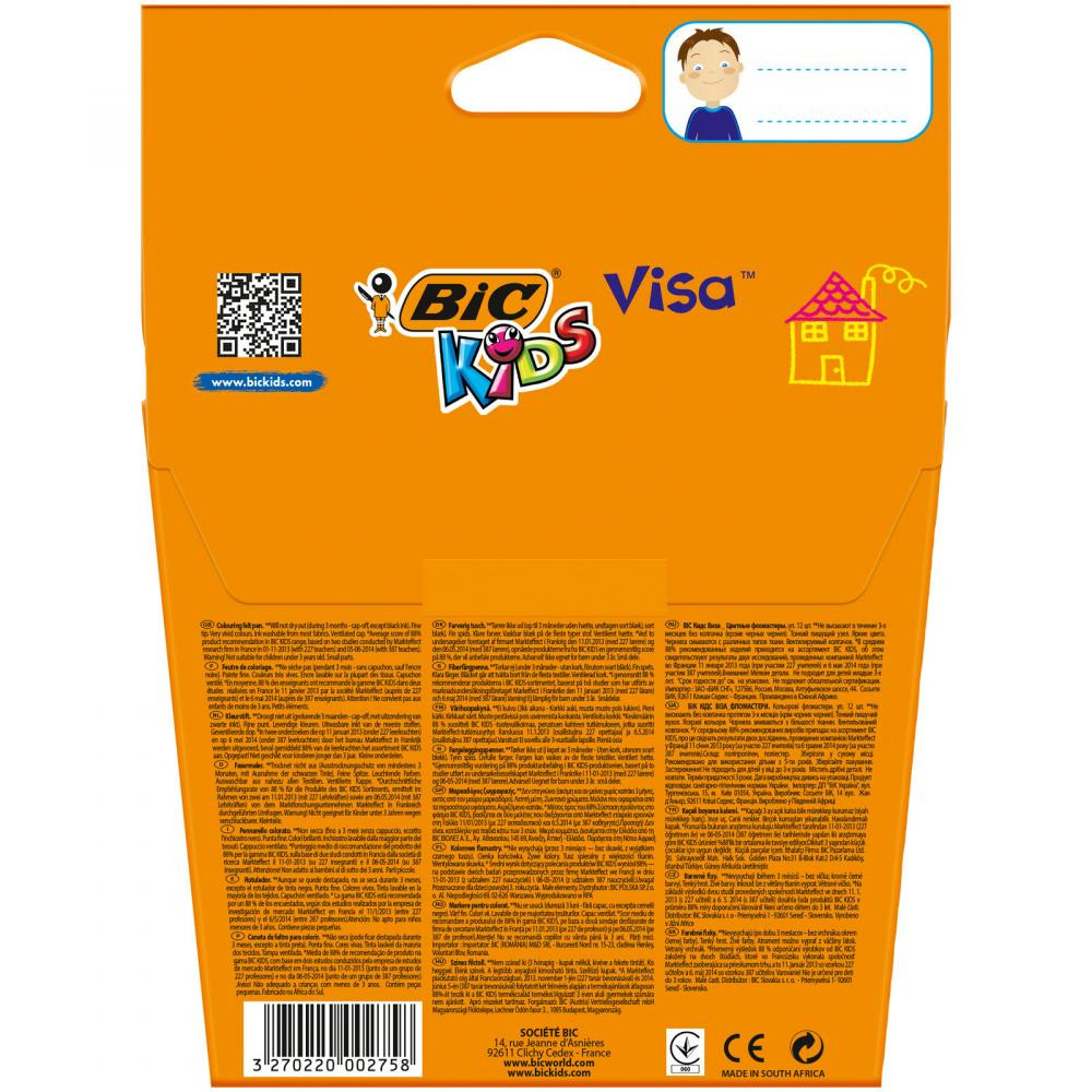 BIC Фломастеры 12 шт. Visa-880 888695 - зображення 1