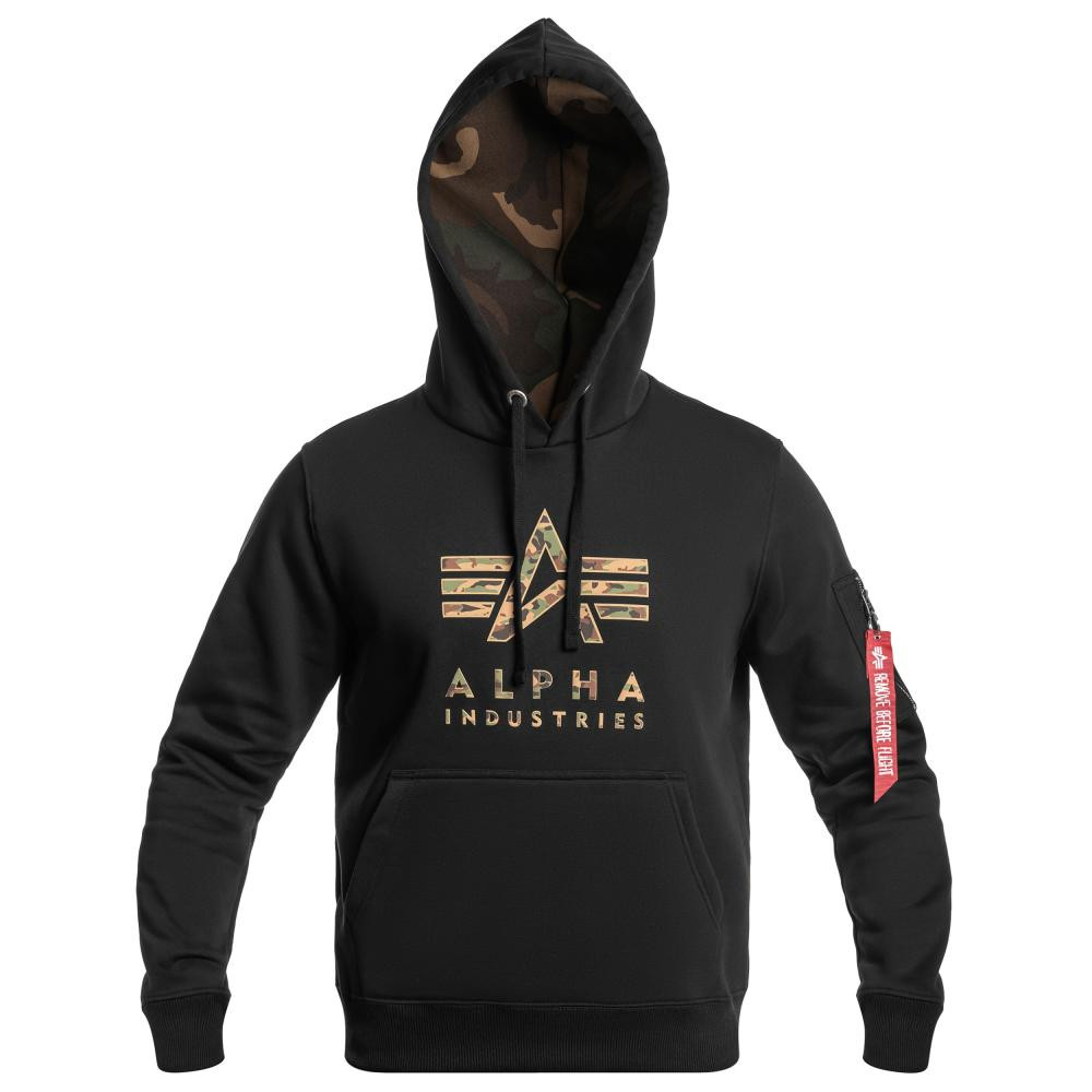 Alpha Industries Кофта  Camo TPU Hoody - Black L - зображення 1