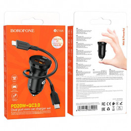   Borofone BZ18A + USB Type-C to Lightning Black (BZ18ACLB)