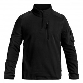   Brandit Флісова кофта  Fleece Troyer Ripstop - Black XL