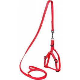   Collar Шлея с поводком DOG Extreme, 10 мм/28-40 см красный (07023)