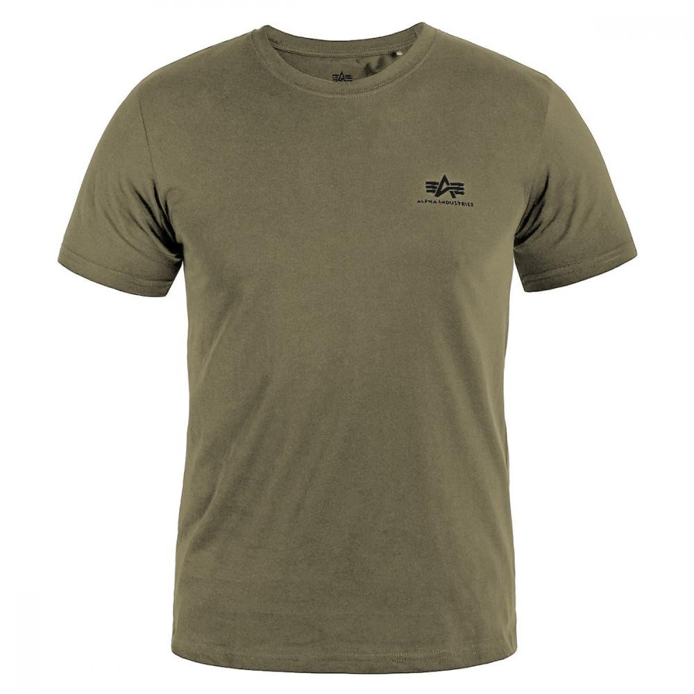 Alpha Industries Футболка T-shirt  Basic Small Logo - Olive S - зображення 1