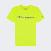 Champion Жовта чоловіча футболка  crewneck t-shirt cha218931-SYFF - зображення 5