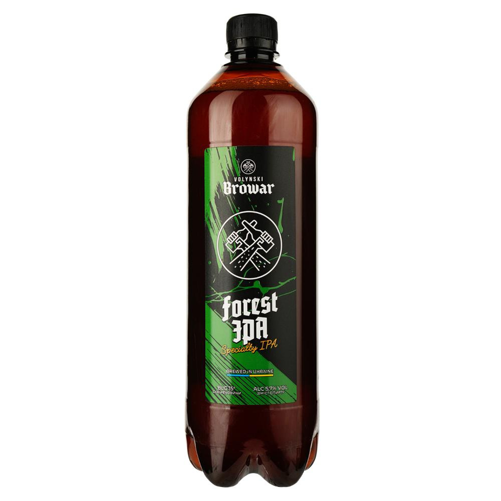 Volynski Browar Пиво  Forest IPA, світле, 5,7%, 1 л (4820183001894) - зображення 1