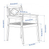 IKEA BONDHOLMEN Стілець з підлокітниками вуличний білий/бежевий (105.581.73) - зображення 3