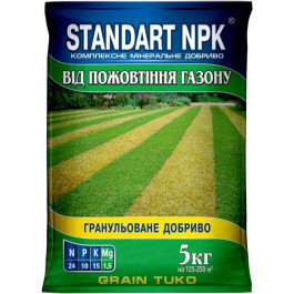   Агрохимпак Добриво Standart NPK від пожовтіння газону (N-24; Р-10; До-15; Mg-1,5) 5 кг,