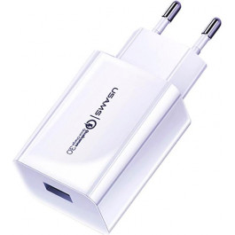   USAMS US-CC083 T22 Single USB QC 3.0, 2.1A White (CC83TC01)