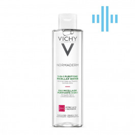   Vichy Мицеллярная вода  3в1 Normaderm для снятия макияжа и очищения жирной чувствительной кожи лица и глаз