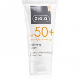   Ziaja Protecting UVA + UVB сонцезахисний матуючий крем для обличчя SPF 50+ 50 мл