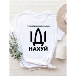   Love&Live Футболка жіноча  Руссскій Карабль! Іди нах#й!!!-2 LLP01686 XS Бiла (LL2000000348483)