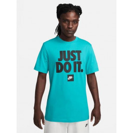   Nike Футболка довга чоловіча  M Nsw Tee Fran Jdi Verbiage DZ2989-345 S Сіро-зелена (0196975245581)