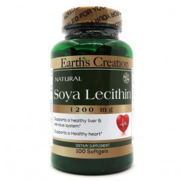   Earth's Creation Soya Lecithin 1200 mg, 100 капсул