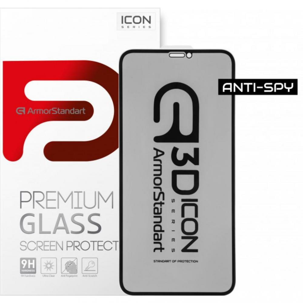 ArmorStandart Защитное стекло Icon 3D Anti-Spy для iPhone 11 Pro Black (ARM56126-GI3D-BK) - зображення 1