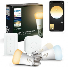   Philips Hue White and Color E27 806Lm 7W ZigBee Bluetooth Apple HomeKit 4шт. (871869967369)