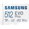 Samsung 512 GB microSDXC Class 10 UHS-I U3 V30 A2 EVO Plus + SD Adapter MB-MC512KA - зображення 1