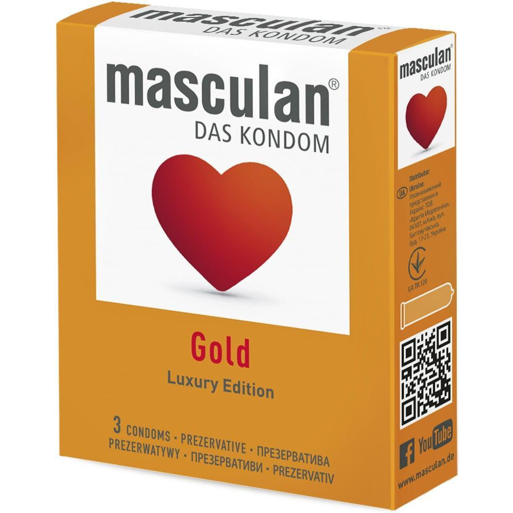 Masculan Gold 3 шт (4019042000936) - зображення 1