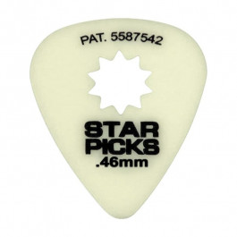   Cleartone EVERLY GLOW IN THE DARK STAR PICK THIN .46mm (12-PACK)