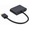 Cablexpert HDMI to HDMI/VGA/3.5mm Black (A-HDMIM-HDMIFVGAF-01) - зображення 3