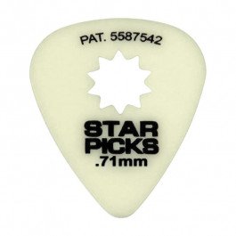   Cleartone EVERLY GLOW IN THE DARK STAR PICK MEDIUM .71mm (12-PACK)