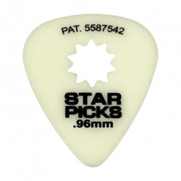   Cleartone EVERLY GLOW IN THE DARK STAR PICK HEAVY .96mm (12-PACK)