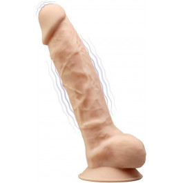   Silexd Premium Silicone Dildo With Vibration Model 1 Size 8, телесный (8433345225876)