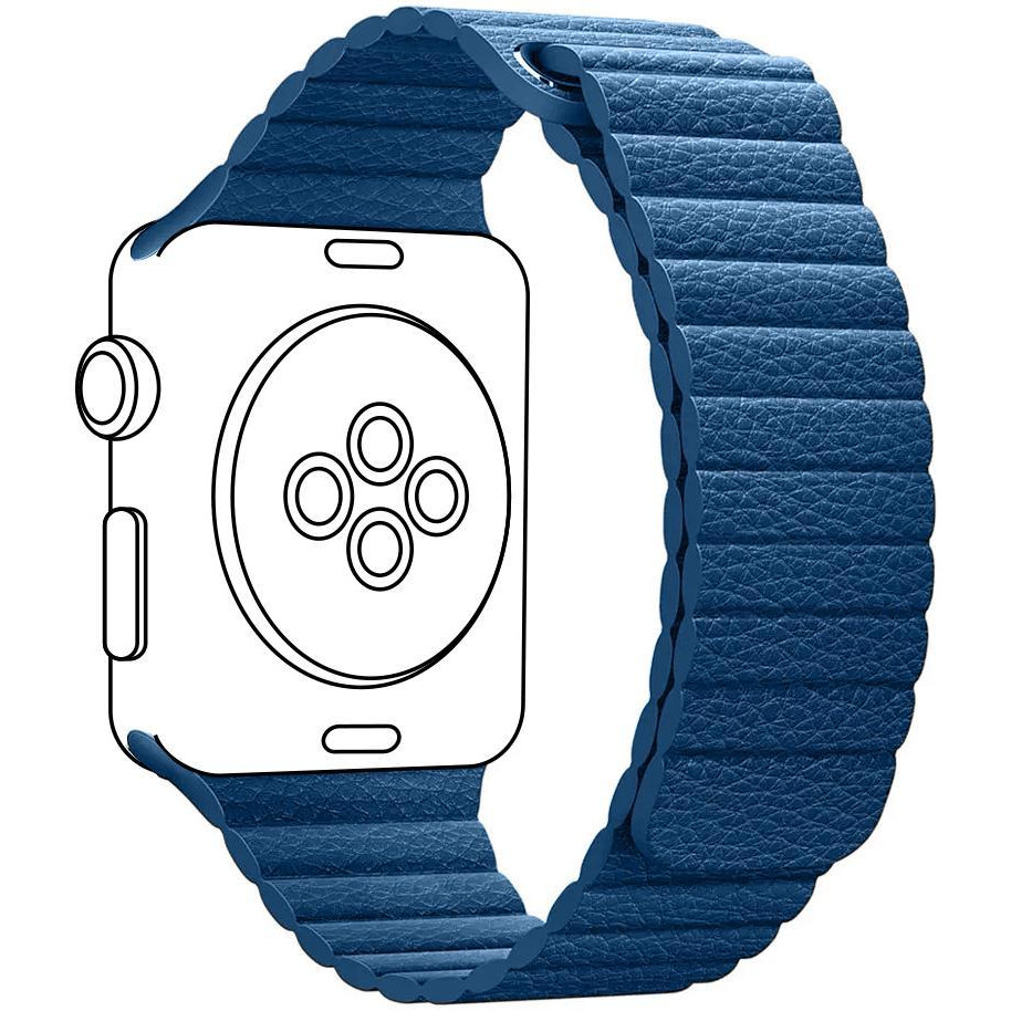 ArmorStandart Ремешок  Leather Loop для Apple Watch All Series 38/40 mm Cape Cod Blue (ARM53316) - зображення 1