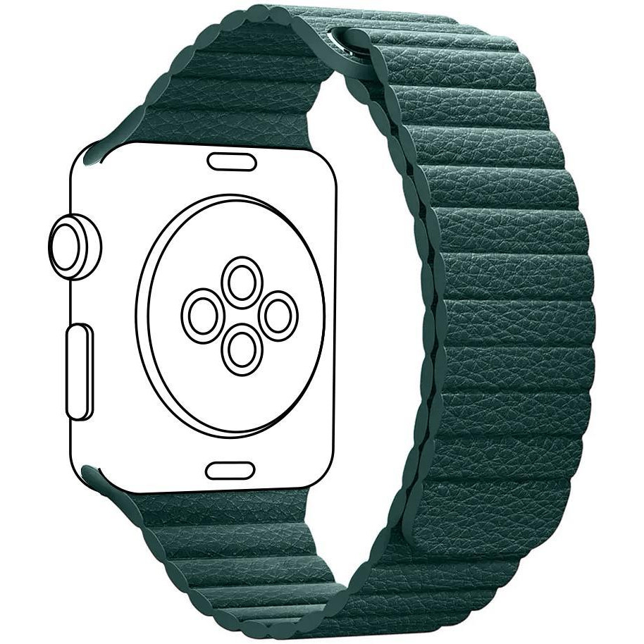 ArmorStandart Ремешок  Leather Loop для Apple Watch All Series 38/40 mm Forest Green (ARM53317) - зображення 1