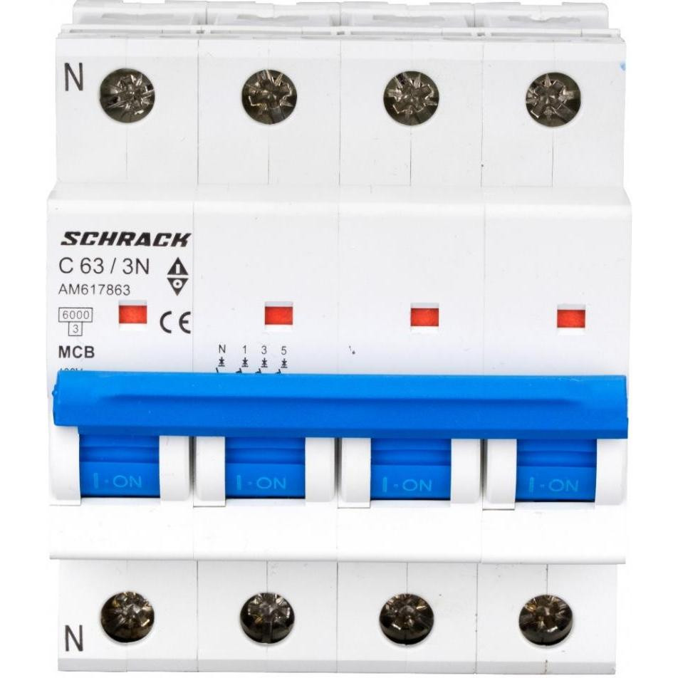 Schrack Technik 3P+N С 63А 6кА (AM617863--) - зображення 1