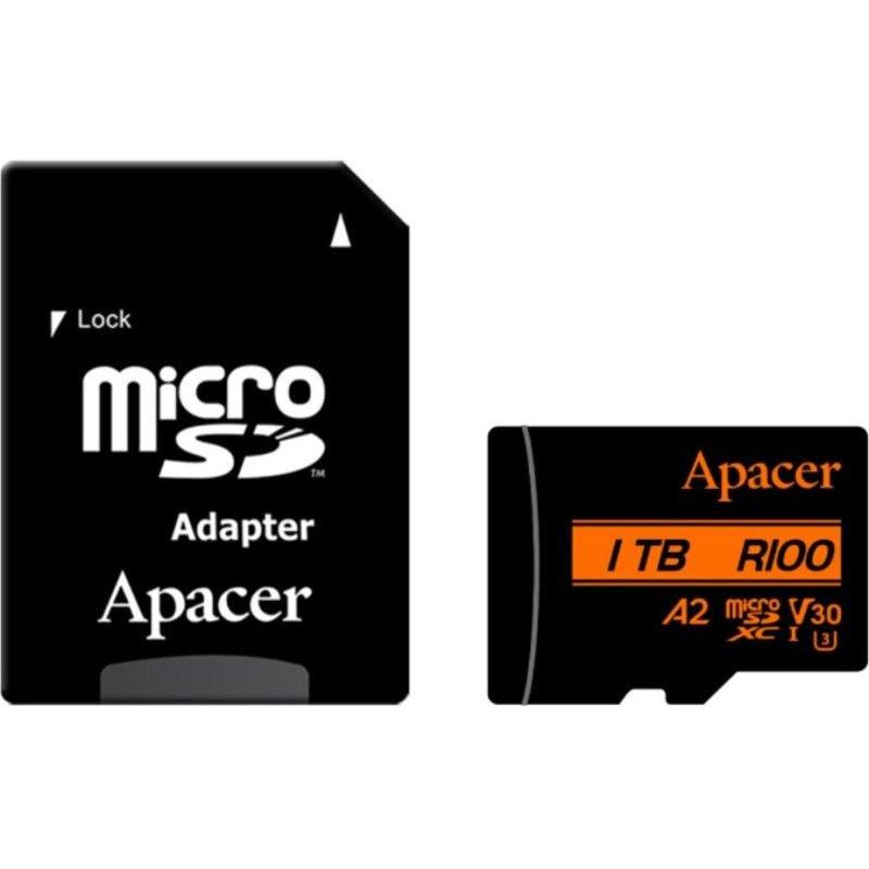 Apacer 1 TB microSDXC UHS-I U3 V30 A2 Class 10 + SD-adapter (AP1TBMCSX10U8-R) - зображення 1