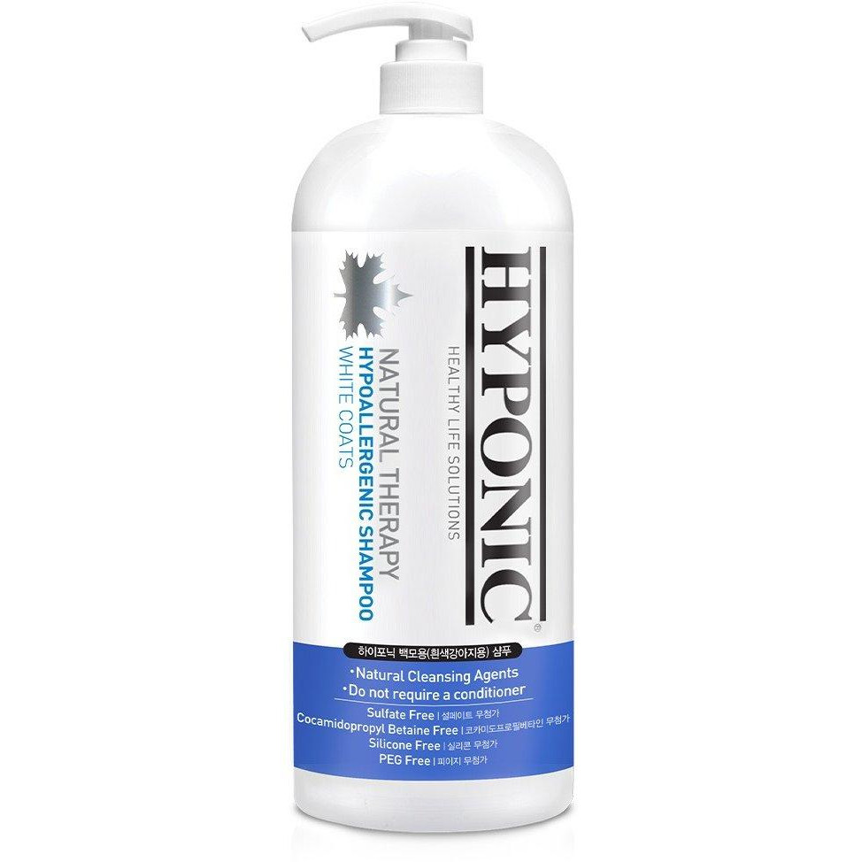 Hyponic Гіпоалергенний шампунь для собак з білою вовною  Hypoallergenic Shampoo for white coat dogs 1.5 л. - зображення 1