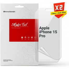   ArmorStandart Плівка захисна  Kit Clear + Anti-Blue Apple iPhone 15 Pro (ARM80679)