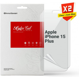   ArmorStandart Плівка захисна  Kit Clear + Anti-Blue Apple iPhone 15 Plus (ARM80678)