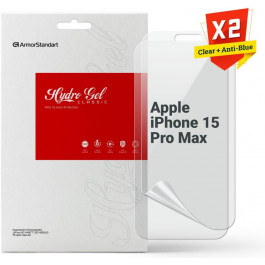   ArmorStandart Плівка захисна  Kit Clear + Anti-Blue Apple iPhone 15 Pro Max (ARM80680)