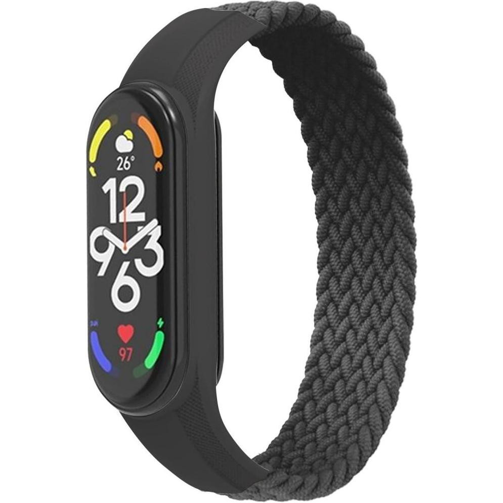 ArmorStandart Ремешок  Braided Solo Loop для Xiaomi Mi Band 4/5/6 Size L Charcoal (ARM58759) - зображення 1