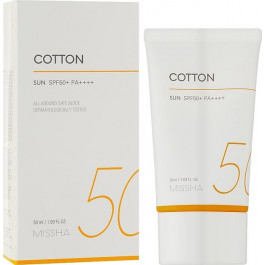   Missha Сонцезахисний крем із фінішом  All Around Safe Block Cotton Sun 50ml SPF50+ PA++++ 50 мл (8809747942