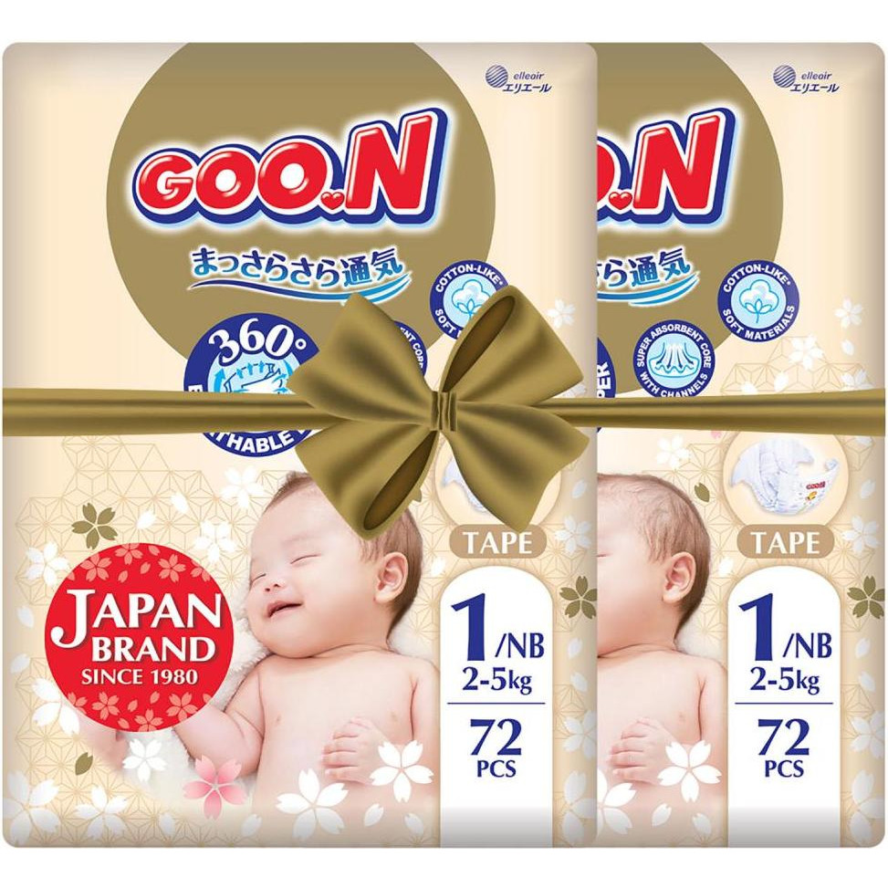 Goo.N Premium Soft 1NB, 144 шт - зображення 1