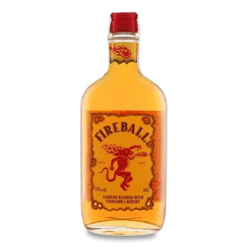 FireBall Напій на основі віскі  Cinnamon Whisky, 0.5 л (0250011357604) - зображення 1