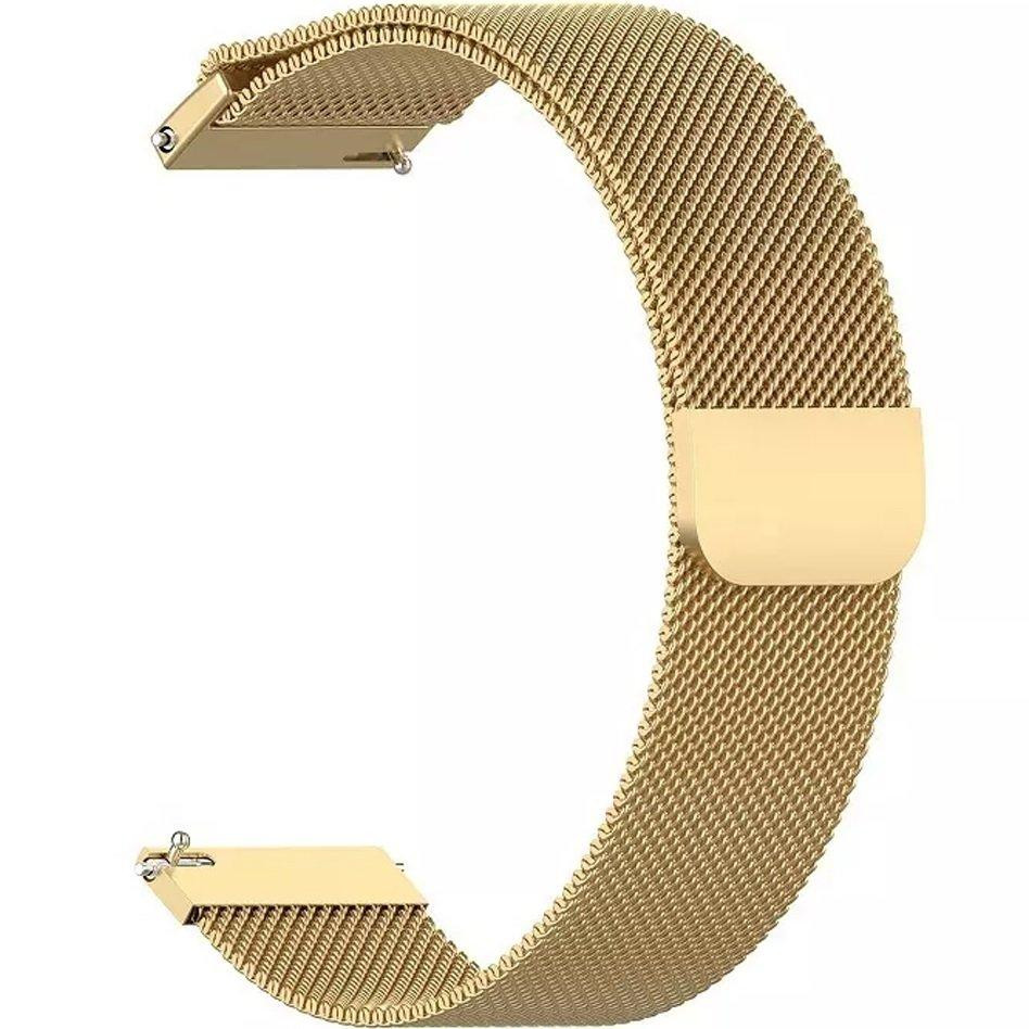 BeCover Ремінець Milanese Style  для Xiaomi iMi KW66 (22mm)/Mi Watch Color/Haylou LS01/Haylou LS02 Gold (707 - зображення 1