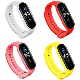   BeCover Набір ремінців 4 кольори для Xiaomi Mi Smart Band 5 / Mi Smart Band 6 Girl (705340)