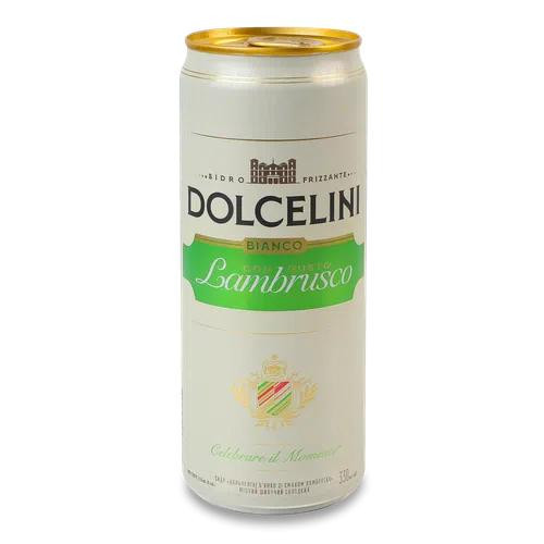 Dolcelini Сидр  Con Gusto Lambrusko Bianco солодкий з/б, 330 мл (4820250943836) - зображення 1