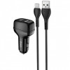 Hoco Z36 Leader 2USB 2.4A + MicroUSB Black - зображення 2