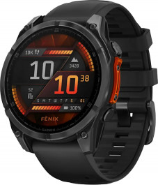   Garmin Fenix 8 47mm AMOLED Slate Gray with Black Silicone Band (010-02904-00)