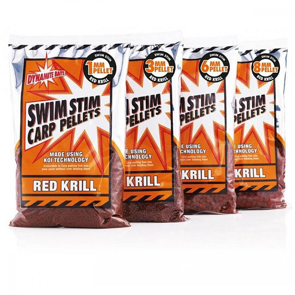 Dynamite Baits Swim Stim Red Krill Carp Pellet 3,0mm 900g - зображення 1