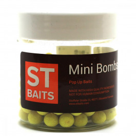   ST Baits Бойлы Mini Bombs Pop Ups «Pineapple & Butyric Yellow/White» 10mm 40g